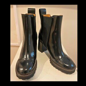 See by Chloé  Mallory Lug-Sole Leather Chelsea Boots
